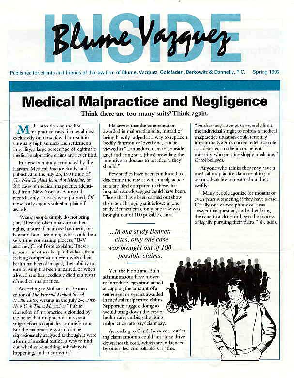 Medical Malpractice and Negligence Claims