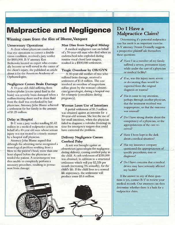 Malpractice & Negligence Claims