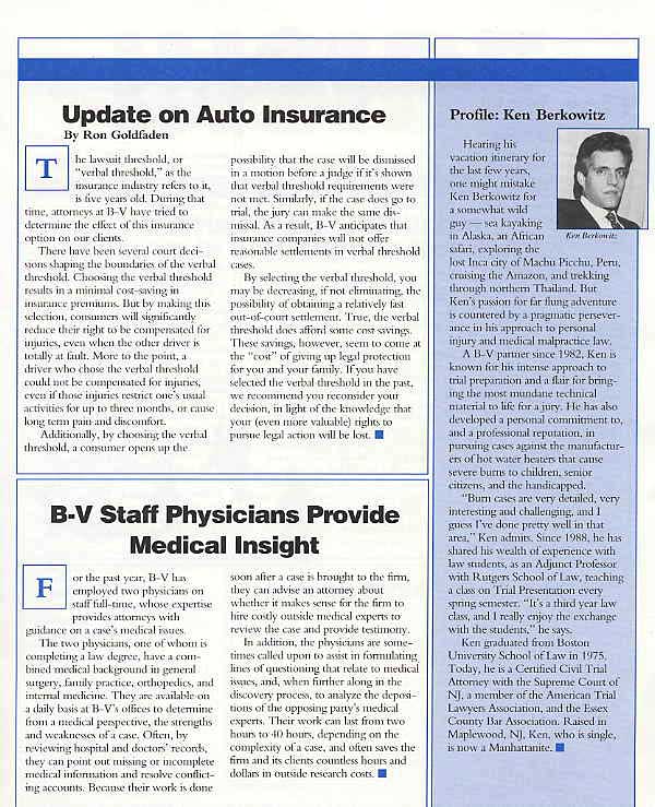 Auto Insurance Update - Ron Goldfaden